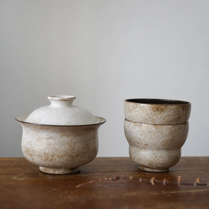 Rustic White Porcelain Gaiwan