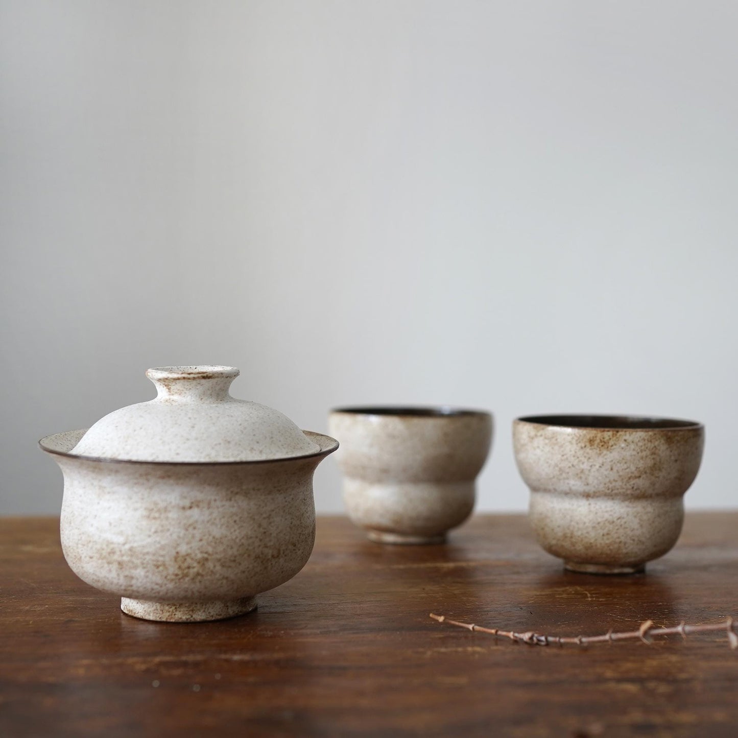 Rustic White Porcelain Gaiwan