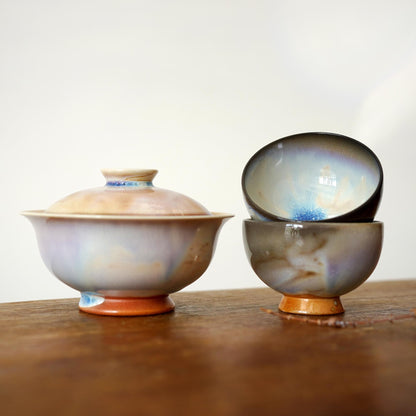 Premium Soda Wood Fired Gaiwan Tea Set
